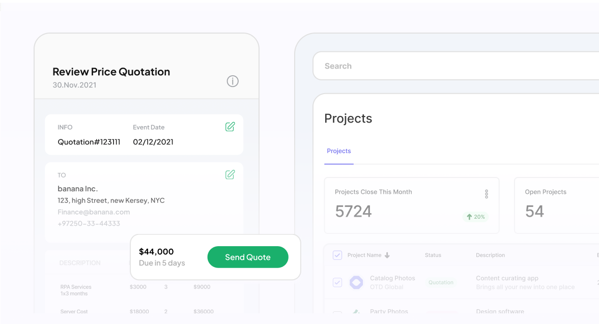 automated price quotes flow